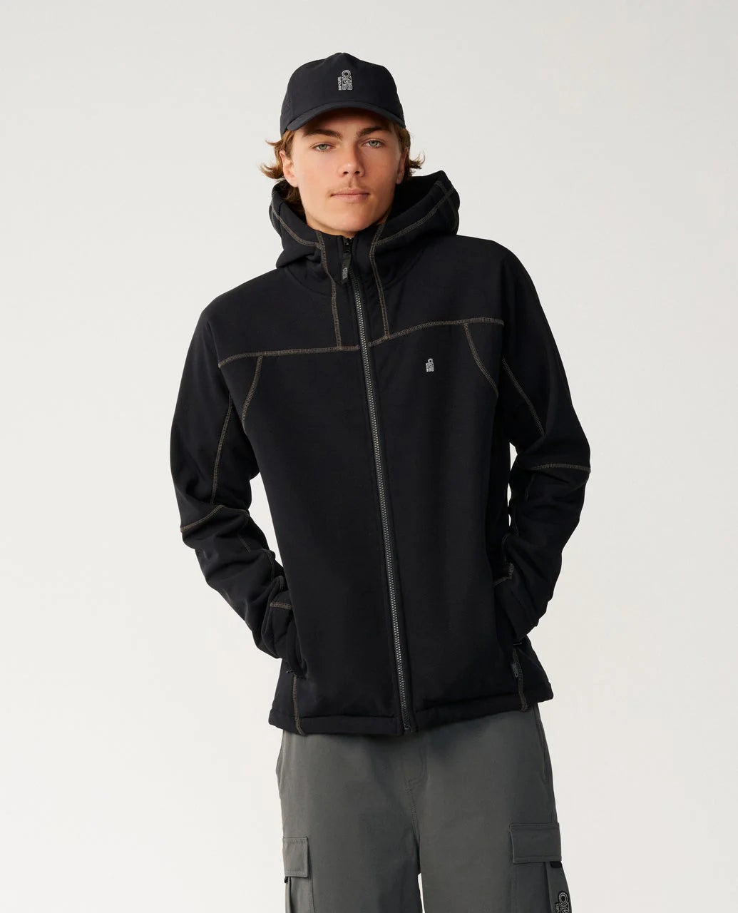 Felpa con Cappuccio e Zip Rip Curl Search Series Soft Tech