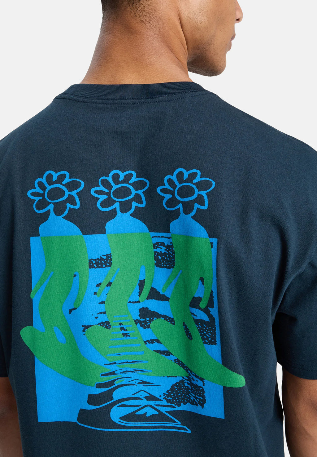 T-shirt Quiksilver Flowers Surfing – Dark Navy