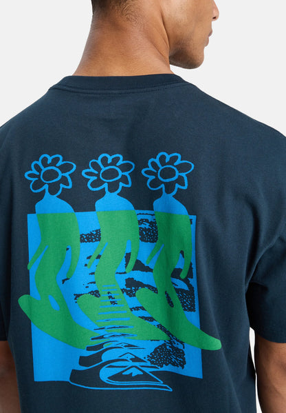 T-shirt Quiksilver Flowers Surfing – Dark Navy