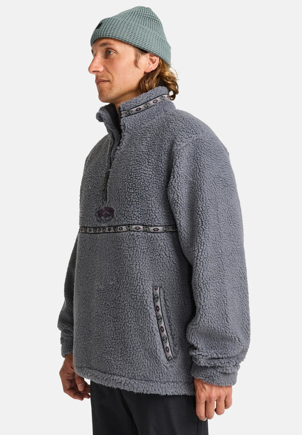 Pile Sherpa Uomo Boundary Tombstone Billabong A/Div Collo Alto Mezza Zip
