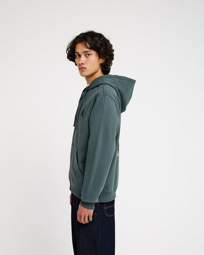 Felpa Uomo con Zip RVCA Scorpo Zip Hoodie – Dark Green