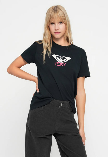Roxy T-Shirt Maniche Corte Ocean Road Art Donna - Black