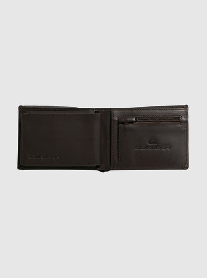 Portafoglio Uomo Quiksilver Gutherie | Vera Pelle Marrone, Protezione RFID