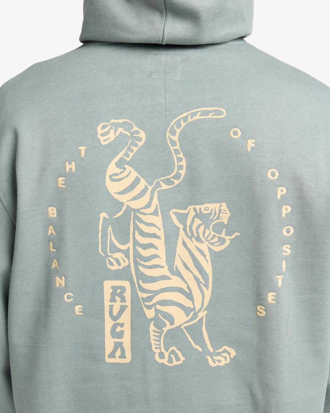 Felpa con Cappuccio Uomo Balance Tiger Hood RVCA  Stile Casual