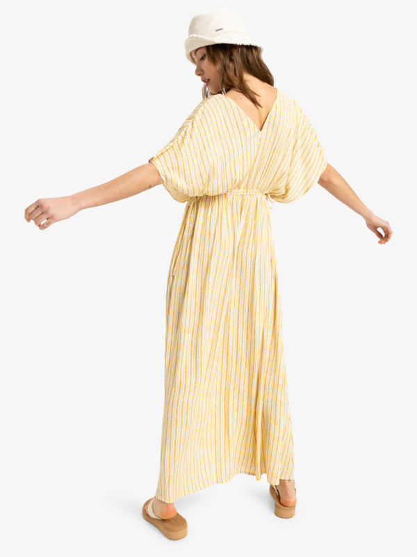 Maxi Vestito Donna Roxy Sunburst | Tessuto Leggero, Vestibilità Fluida