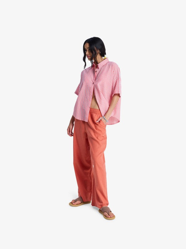Camicia a Maniche Corte Donna Beachy Nostalgia – Rosso