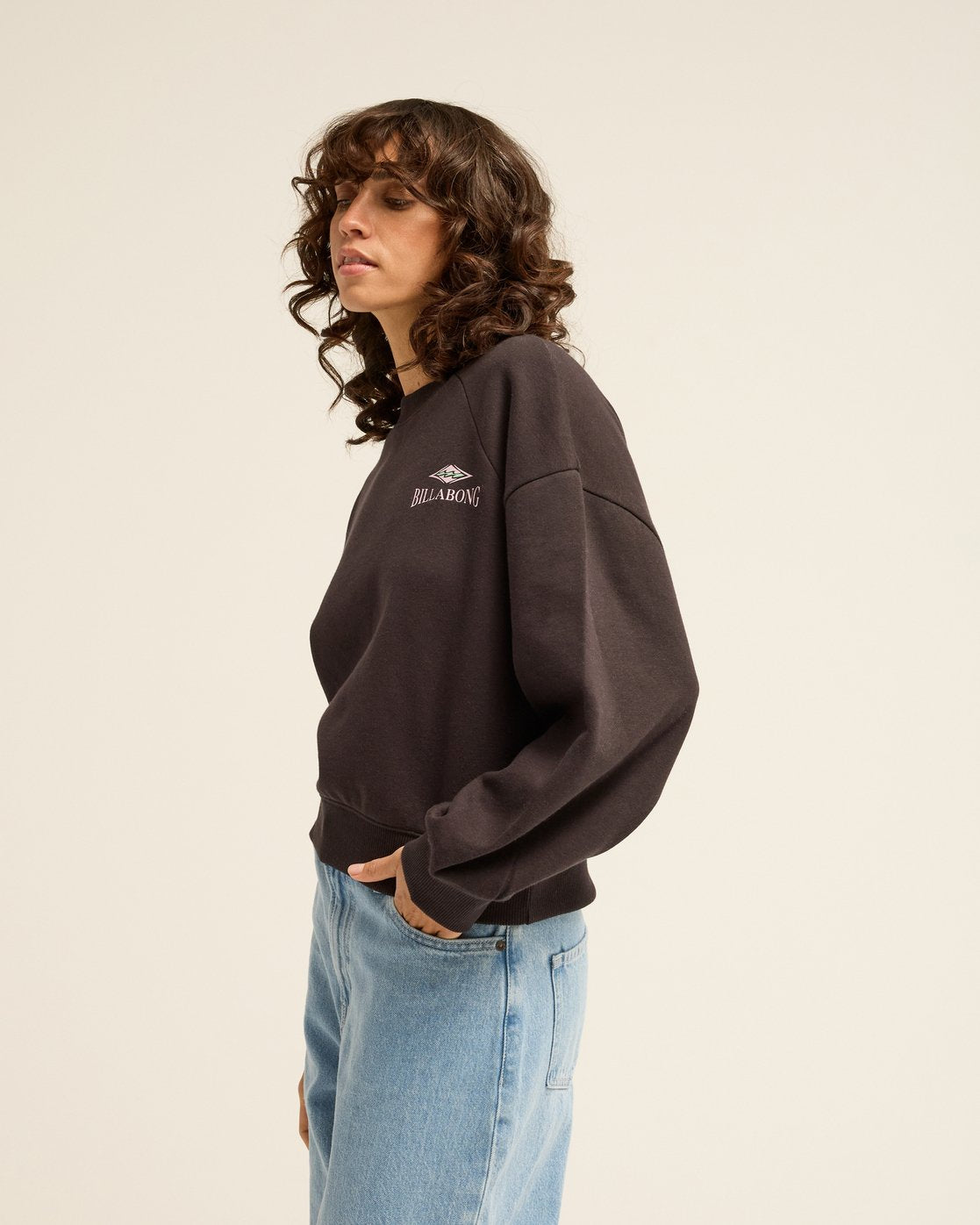 Felpa con Cappuccio Donna Billabong Heritage – Nero