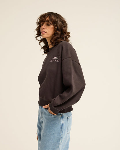 Felpa con Cappuccio Donna Billabong Heritage – Nero