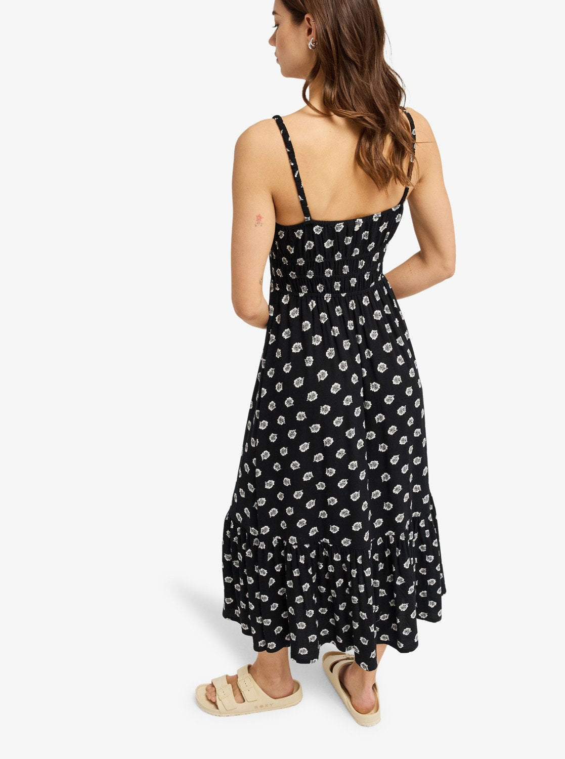 Vestito Allacciato Donna Sunrise Coastline Printed – Nero