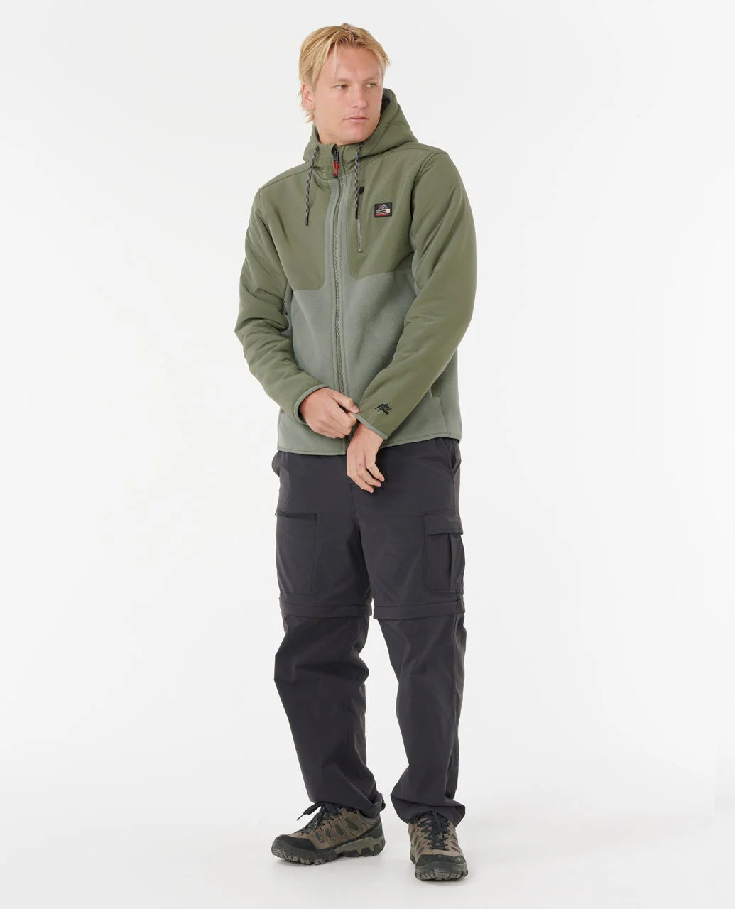 Felpa Rip Curl Anti Series Search con Zip | Pile Termico, Trattamento DWR Anti-Pioggia