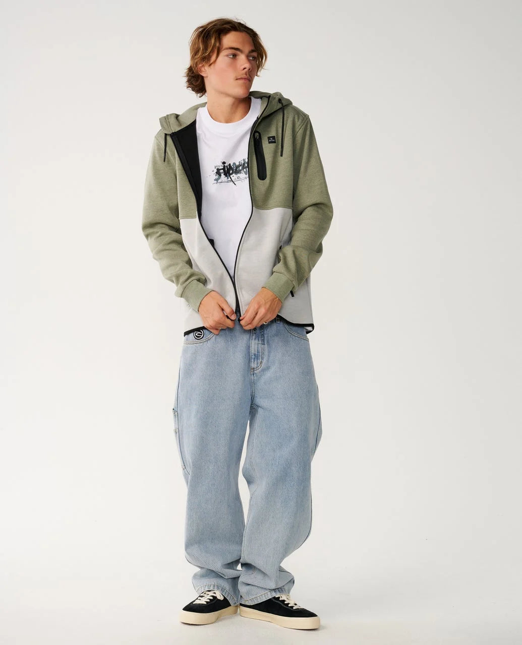 Felpa Zip con Cappuccio Rip Curl Anti-Series Departed