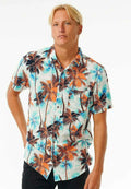 Camicia Uomo Rip Curl Barrel Killa | Manica Corta, Bianco/Arancio/Blu
