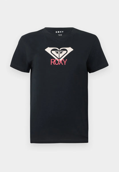 Roxy T-Shirt Maniche Corte Ocean Road Art Donna - Black