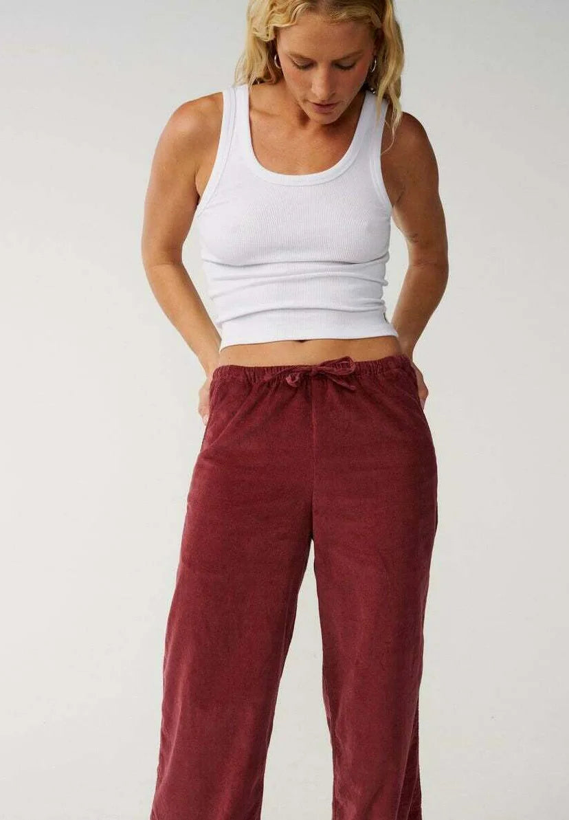 Pantaloni  Rip Curl Keepsakes Washed Cord – Dark Plum