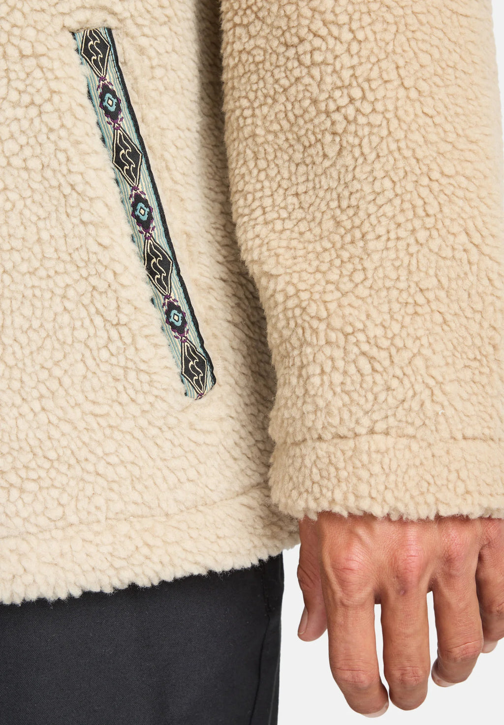 Pile Sherpa Uomo Boundary Tombstone Billabong A/Div Collo Alto Mezza Zip