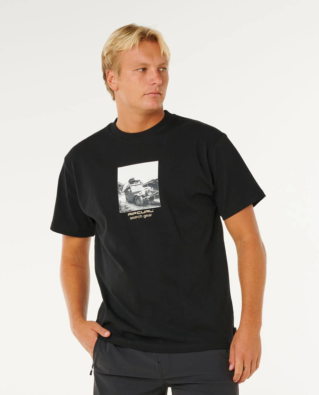 T-Shirt Rip Curl Search Rig a Maniche Corte – Black