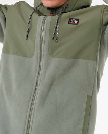 Felpa Rip Curl Anti Series Search con Zip | Pile Termico, Trattamento DWR Anti-Pioggia