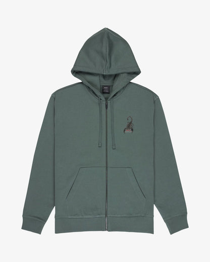 Felpa Uomo con Zip RVCA Scorpo Zip Hoodie – Dark Green