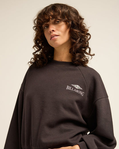 Felpa con Cappuccio Donna Billabong Heritage – Nero
