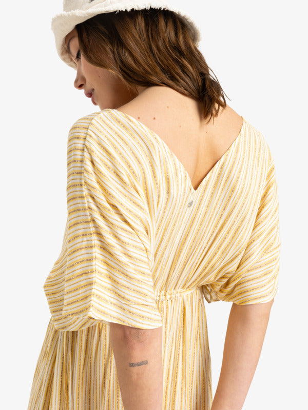 Maxi Vestito Donna Roxy Sunburst | Tessuto Leggero, Vestibilità Fluida