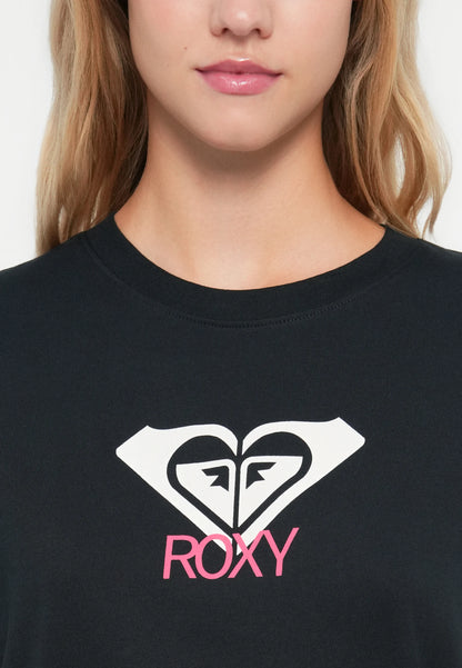 Roxy T-Shirt Maniche Corte Ocean Road Art Donna - Black
