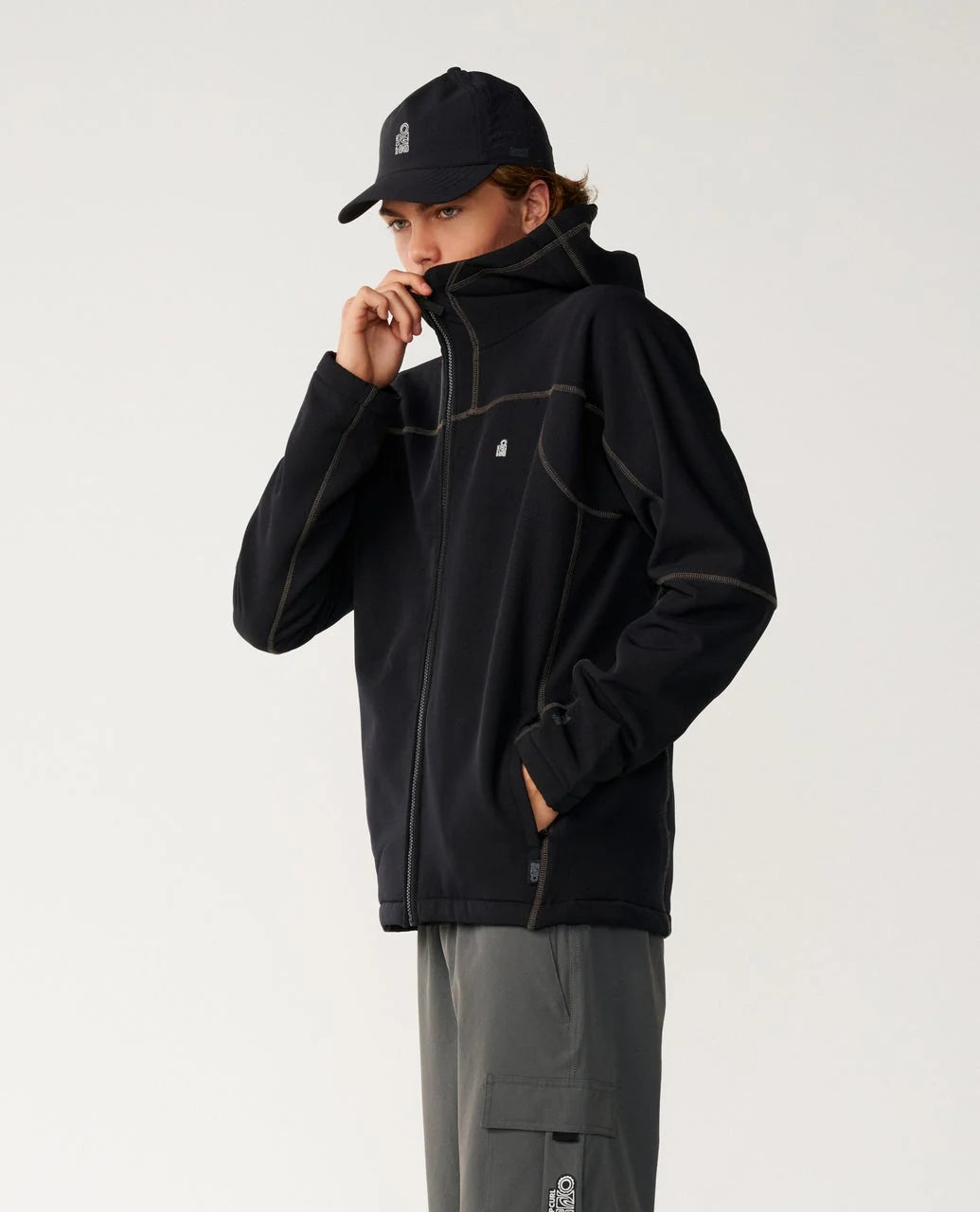 Felpa con Cappuccio e Zip Rip Curl Search Series Soft Tech
