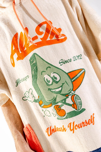 ALL-IN Maskot - Poncho da Surf con Cappuccio e Tasche