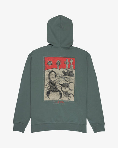 Felpa Uomo con Zip RVCA Scorpo Zip Hoodie – Dark Green