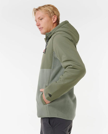 Felpa Rip Curl Anti Series Search con Zip | Pile Termico, Trattamento DWR Anti-Pioggia