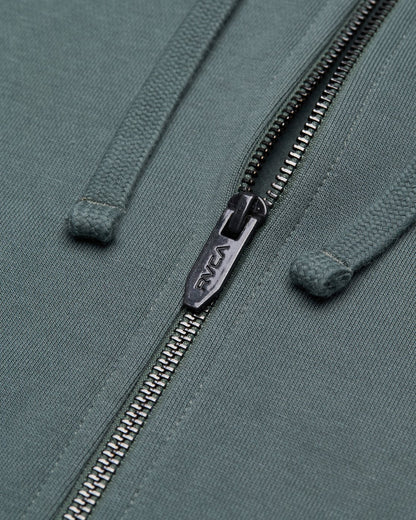 Felpa Uomo con Zip RVCA Scorpo Zip Hoodie – Dark Green
