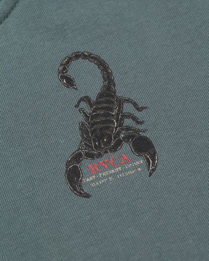 Felpa Uomo con Zip RVCA Scorpo Zip Hoodie – Dark Green
