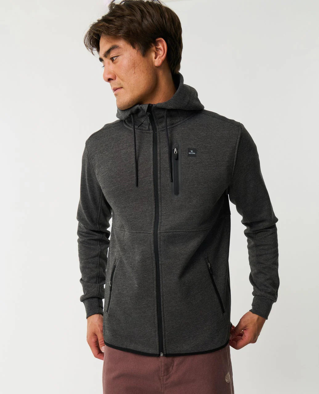 Felpa Departed  Rip Curl Anti Series con zip uomo