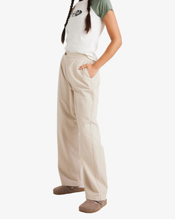 Pantaloni Donna Stripe Hudson Wide Leg | Vita Alta, Gamba Larga