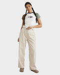 Pantaloni Donna Stripe Hudson Wide Leg | Vita Alta, Gamba Larga
